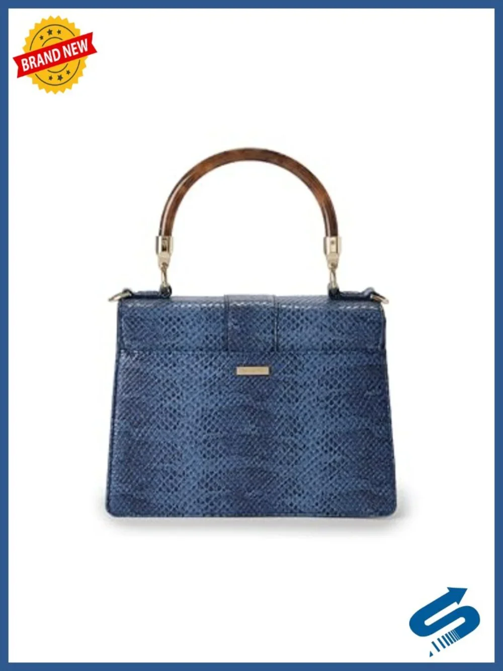Small Satchel with Flap Magnetic Closure, Adjustable Strap, Leather